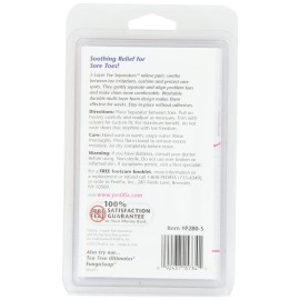 Pedifix 3-layer Toe Separators, 6-Count (Pack of 2), Small