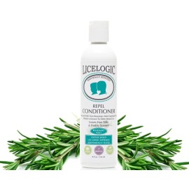 LiceLogic Repel Lice Prevention Conditioner, 8oz, Rosemary Mint - Effective Against Super Lice, Kills Eggs & Nits, Not Toxic, Naturally Derived Licezyme