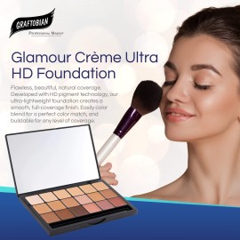 Graftobian HD High-Definition Super Palette - Foundation Palette, Professional Face Cream Palette, Contour & Coverage Face Makeup, Artist Kit Addition-Cool Graftobian HD High-Definition Super Palette - Foundation Palette, Professional Face Cream Palette, Contour & Coverage Face Makeup, Artist Kit Addition-Cool