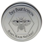 Honey House Solid Lotion Bee Bar - No Added Scent - 0.6 oz - New in Silver Embossed Tin Case