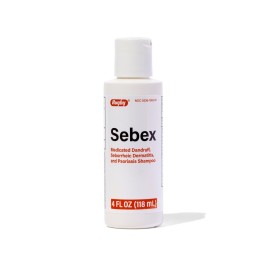 Rugby Sebex Medicated Dandruff Shampoo for Women and Men - 2% Sulfur and 2% Salicylic Acid Anti-Dandruff Shampoo - Helps With Symptoms of Seborrheic Dermatitis and Psoriasis - 4 Oz.