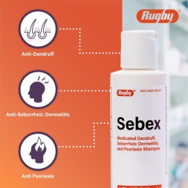 Rugby Sebex Medicated Dandruff Shampoo for Women and Men - 2% Sulfur and 2% Salicylic Acid Anti-Dandruff Shampoo - Helps With Symptoms of Seborrheic Dermatitis and Psoriasis - 4 Oz. Rugby Sebex Medicated Dandruff Shampoo for Women and Men - 2% Sulfur and 2% Salicylic Acid Anti-Dandruff Shampoo - Helps With Symptoms of Seborrheic Dermatitis and Psoriasis - 4 Oz.