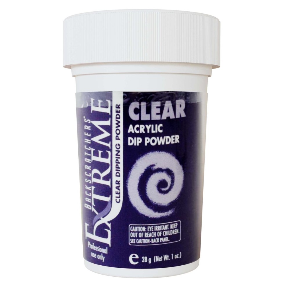 Backscratchers Extreme Acrylic Dip Powder - Long Lasting Quick Dry Nail Color - Professional Salon Quality Manicure - Clear, 1 Ounce