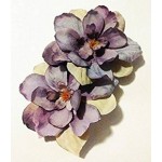 Lavender Light Purple Delphinium Flower Hair Clips PAIR