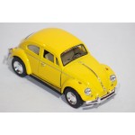 KiNSMART 1967 Volkswagen Classic Beetle Diecast Car (Yellow, 1:32 Scale, 3+)