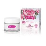 Bulgarian Rose Night Face Cream, Moisturizing and Rejuvenating Skin Care, Water Revitalizing Night Cream,Hydrating Rose Face Cream