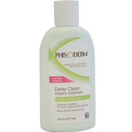 Phisoderm Deep clean cream cleanser for Normal to Dry Skin, 6 fl oz (177 ml) - Pack of 2 Phisoderm Deep clean cream cleanser for Normal to Dry Skin, 6 fl oz (177 ml) - Pack of 2
