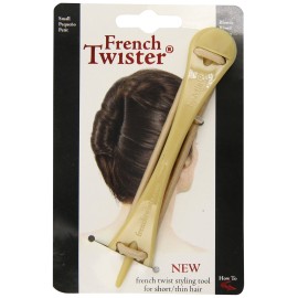 Mia French Twister Up-do Hair Styling Tool French Twist Bun Maker for Hair Stylists, Women, Brides, Dress Up, Short and/or Thin Hair - Small Size, Blonde Color Mia French Twister Up-do Hair Styling Tool French Twist Bun Maker for Hair Stylists, Women, Brides, Dress Up, Short and/or Thin Hair - Small Size, Blonde Color