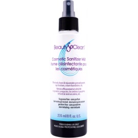 Beautysoclean Cosmetic Sanitizer Mist - (8.0 oz.) Makeup Sanitizing Spray for Powder-based Makeup Palettes & Pressed Cream Foundations, Bronzers, Concealers, Blushes, Eyeshadows.