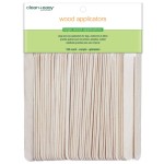 Clean + Easy Large Wooden Wax Stick Applicator - Waxing Sticks for Hair Removal on Body, Legs, Arms, Chest & Back - Disposable Spatula for Salon & At-Home Use, 100 Count