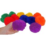 Great Lakes Sports Set of 12, Rainbow Fluff Balls (Lightweight Versions of Yarn Balls), 3-1/2 Diameters