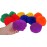 Great Lakes Sports Set of 12, Rainbow Fluff Balls (Lightweight Versions of Yarn Balls), 3-1/2 Diameters