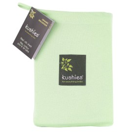 Kushies Organic Jersey Crib Fitted Sheet, Green