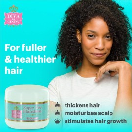 DIVA BY CINDY Super Gro Hair Dress - Hair Treatment for Hair Growth for Fuller Thicker hair - Great for Thinning Hair- Dry Itchy Flaky Scalp DIVA BY CINDY Super Gro Hair Dress - Hair Treatment for Hair Growth for Fuller Thicker hair - Great for Thinning Hair- Dry Itchy Flaky Scalp
