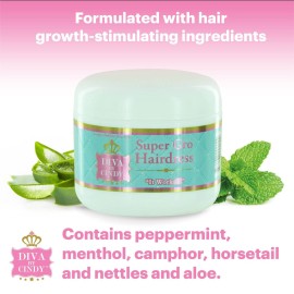 DIVA BY CINDY Super Gro Hair Dress - Hair Treatment for Hair Growth for Fuller Thicker hair - Great for Thinning Hair- Dry Itchy Flaky Scalp DIVA BY CINDY Super Gro Hair Dress - Hair Treatment for Hair Growth for Fuller Thicker hair - Great for Thinning Hair- Dry Itchy Flaky Scalp