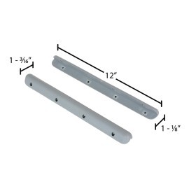 Vestil SB-12 Plastic Corner & Surface Guard with Rubber Edges 12 Quantity 12 In. x 1-3/16 In. x 1-1/8 In. Gray