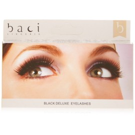 Baci Natural Look Style No.673 Black Deluxe Eyelashes with Adhesive Included, Black Baci Natural Look Style No.673 Black Deluxe Eyelashes with Adhesive Included, Black