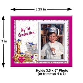 Prek Graduation Kindergarten Preschool Graduation Picture Frame | Colorful and Fun | Holds 3.5 x 5 Photo | First Graduation Keepsake Gift | Innovative Front-Loading Photo | Friends Design