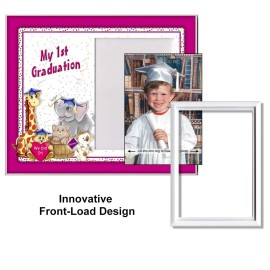 Prek Graduation Kindergarten Preschool Graduation Picture Frame | Colorful and Fun | Holds 3.5 x 5 Photo | First Graduation Keepsake Gift | Innovative Front-Loading Photo | Friends Design