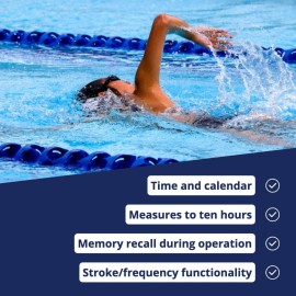 Ultrak 496 500-Lap Stopwatch, Dual-Split Memory Sports Timer with LCD Display, Water-Resistant, Stroke Rate & Countdown, Long-Life Battery