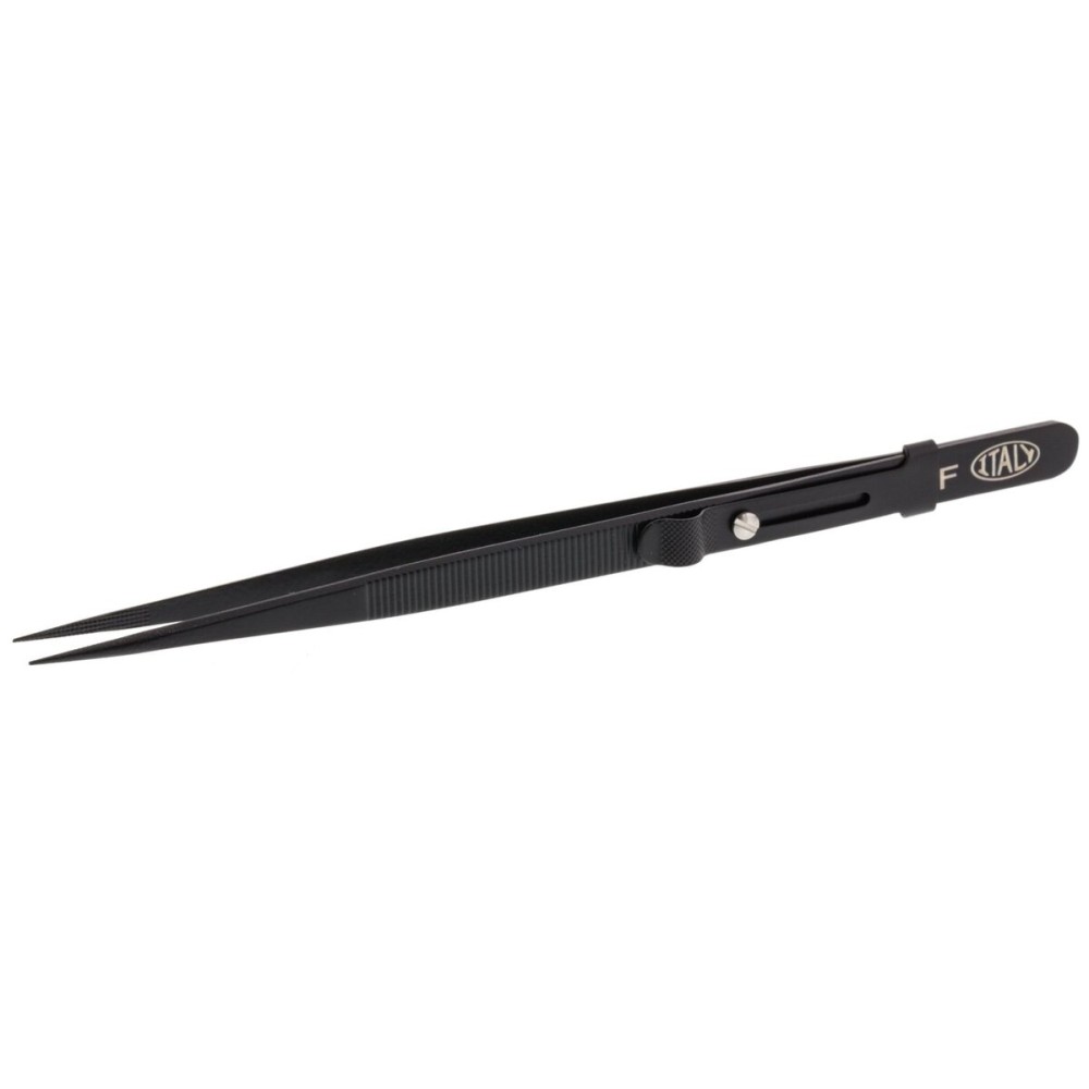 Allegro Diamond Tweezers, Stainless Steel, Black, Fine Point Locking, 6-1/2 Inches | TWZ-173.72