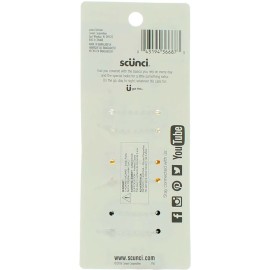 Scunci No-Slip Grip Mini Octopus Jaw Clips 6 Count (Pack of 2)