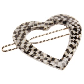 France Luxe Mini Heart Tige Boule Barrette, Opera Silver
