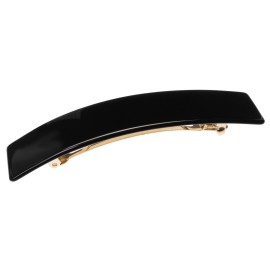 France Luxe Extra Long Rectangle Barrette - Black