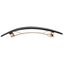 France Luxe Extra Long Rectangle Barrette - Black