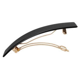 France Luxe Extra Long Rectangle Barrette - Black