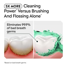 Listerine Freshburst Antiseptic Mouthwash for Bad Breath, Kills 99% of Germs That Cause Bad Breath & Fight Plaque & Gingivitis, ADA Accepted Mouthwash, Spearmint, 1 L Listerine Freshburst Antiseptic Mouthwash for Bad Breath, Kills 99% of Germs That Cause Bad Breath & Fight Plaque & Gingivitis, ADA Accepted Mouthwash, Spearmint, 1 L