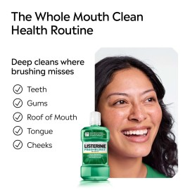 Listerine Freshburst Antiseptic Mouthwash for Bad Breath, Kills 99% of Germs That Cause Bad Breath & Fight Plaque & Gingivitis, ADA Accepted Mouthwash, Spearmint, 1 L Listerine Freshburst Antiseptic Mouthwash for Bad Breath, Kills 99% of Germs That Cause Bad Breath & Fight Plaque & Gingivitis, ADA Accepted Mouthwash, Spearmint, 1 L