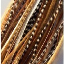 4-6 Beautiful Natural Mix Feather Hair Extension Made of Salon Quality Feathers