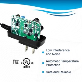 HQRP 12V AC Adapter Power Cord Charger for Braun Series 3 Model 340s-4 Type 5414, CruZer2 CruZer3 Model Z30 Z50 2775 2776 2864 2865 2866 2874 2876 Type 5733 Shaver Plus Cleaning Brush