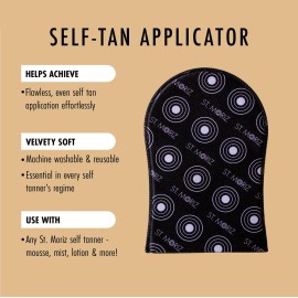 St Moriz Velvet Self Tanning Mitt - Reusable Self Tanner Applicator Glove For Even Self Tan Coverage & Streak Free Finish - Use with Any Self Tanner Mousse, Mist, Lotion - Self Tan Mitt - Pack of 1 St Moriz Velvet Self Tanning Mitt - Reusable Self Tanner Applicator Glove For Even Self Tan Coverage & Streak Free Finish - Use with Any Self Tanner Mousse, Mist, Lotion - Self Tan Mitt - Pack of 1