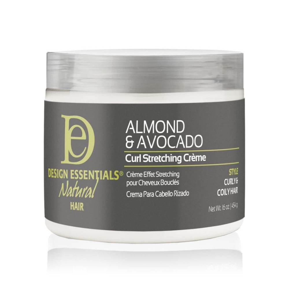 Design Essentials Natural Almond & Avocado Curl Stretching Cream For All Curl Types, Stretching Crme, 16 Fl Oz Design Essentials Natural Almond & Avocado Curl Stretching Cream For All Curl Types, Stretching Crme, 16 Fl Oz