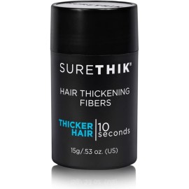 SURETHIK Building Hair Fibers to conceal thinning hair, Instantly Fuller Looking Hair for Men & Women, Auburn, 15g SURETHIK Building Hair Fibers to conceal thinning hair, Instantly Fuller Looking Hair for Men & Women, Auburn, 15g