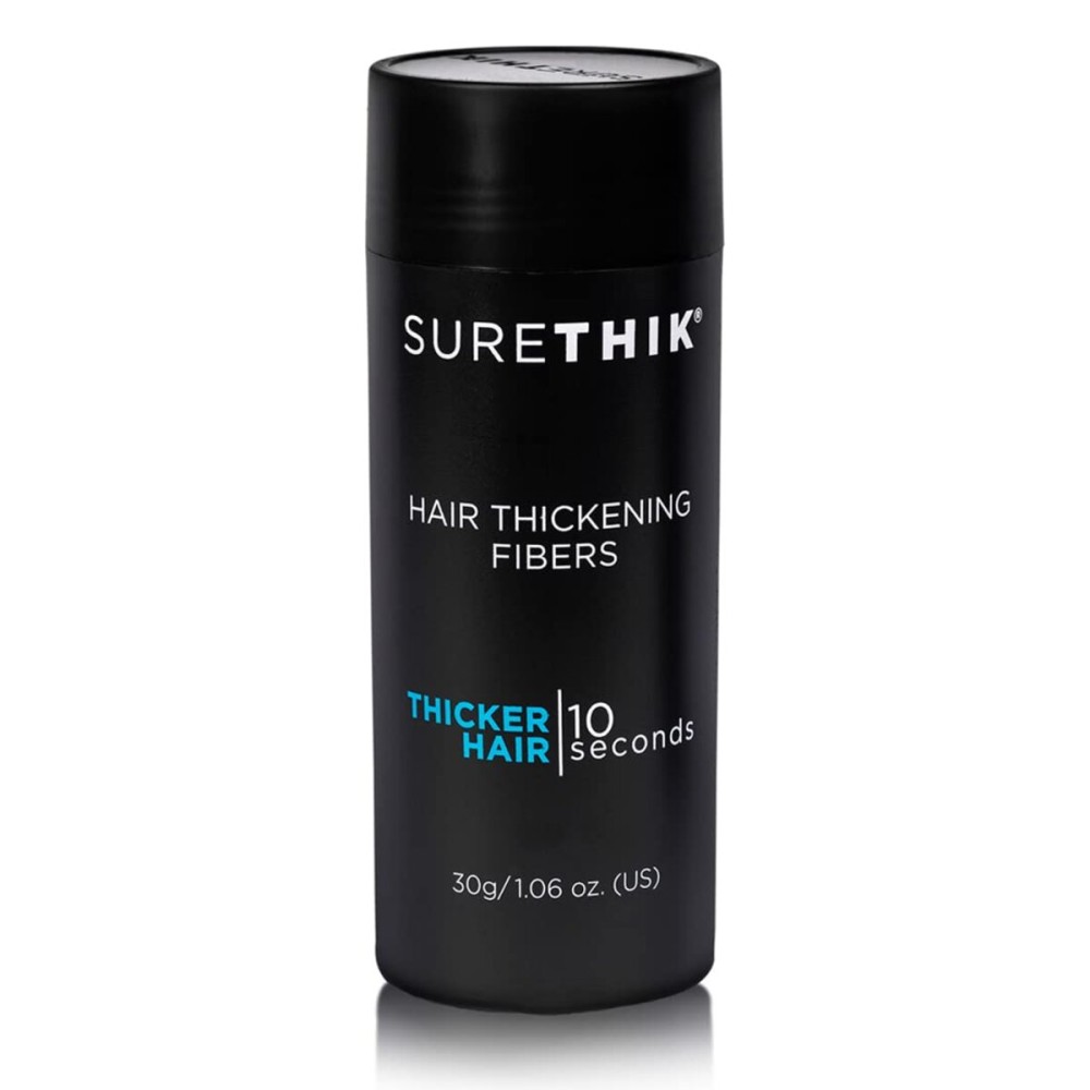 SURETHIK Hair Fibers, 30g (Black), Fills Thinning Hair for Visibly Fuller Look, Conceals Bald Spots, Natural Look, For Men & Women SURETHIK Hair Fibers, 30g (Black), Fills Thinning Hair for Visibly Fuller Look, Conceals Bald Spots, Natural Look, For Men & Women