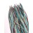 Feather Hair Extension - Turquoise, Brown, White & Grizzly, Five Genuine Rooster Feathers Bonded at the Tip, Ranging from 8 to 10 Inches, One Extension