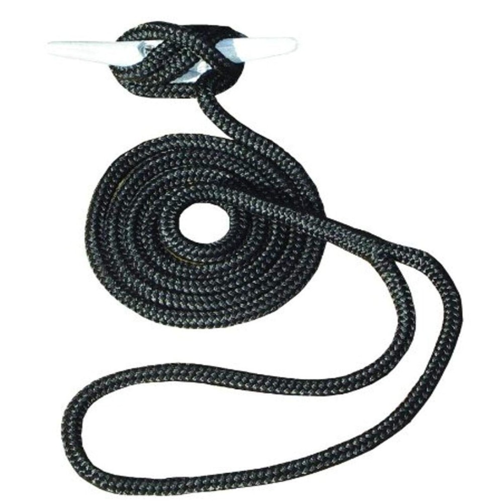 Invincible Marine 25-Foot Double Braid Nylon Dock Line, 1/2-Inch by 25-Feet, Black