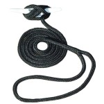 Invincible Marine 25-Foot Double Braid Nylon Dock Line, 1/2-Inch by 25-Feet, Black