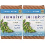 Auromere Ayurvedic Bar Soap, Tulsi Neem - Eco Friendly, Handmade, Vegan, Cruelty Free, Natural, Non GMO (2.75 oz), 2 pack