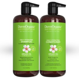 DermOrganic Argan Oil Daily Hydrating Shampoo plus Conditioner - Sulfate-Free & Color Safe, 33.8 oz DermOrganic Argan Oil Daily Hydrating Shampoo plus Conditioner - Sulfate-Free & Color Safe, 33.8 oz