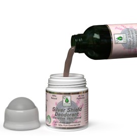 Silver Shield Deodorant - Sensitive Skin Formula - Floral Scent | All Natural Colloidal Silver Deodorant (Roll-on, 2 oz.) Silver Shield Deodorant - Sensitive Skin Formula - Floral Scent | All Natural Colloidal Silver Deodorant (Roll-on, 2 oz.)
