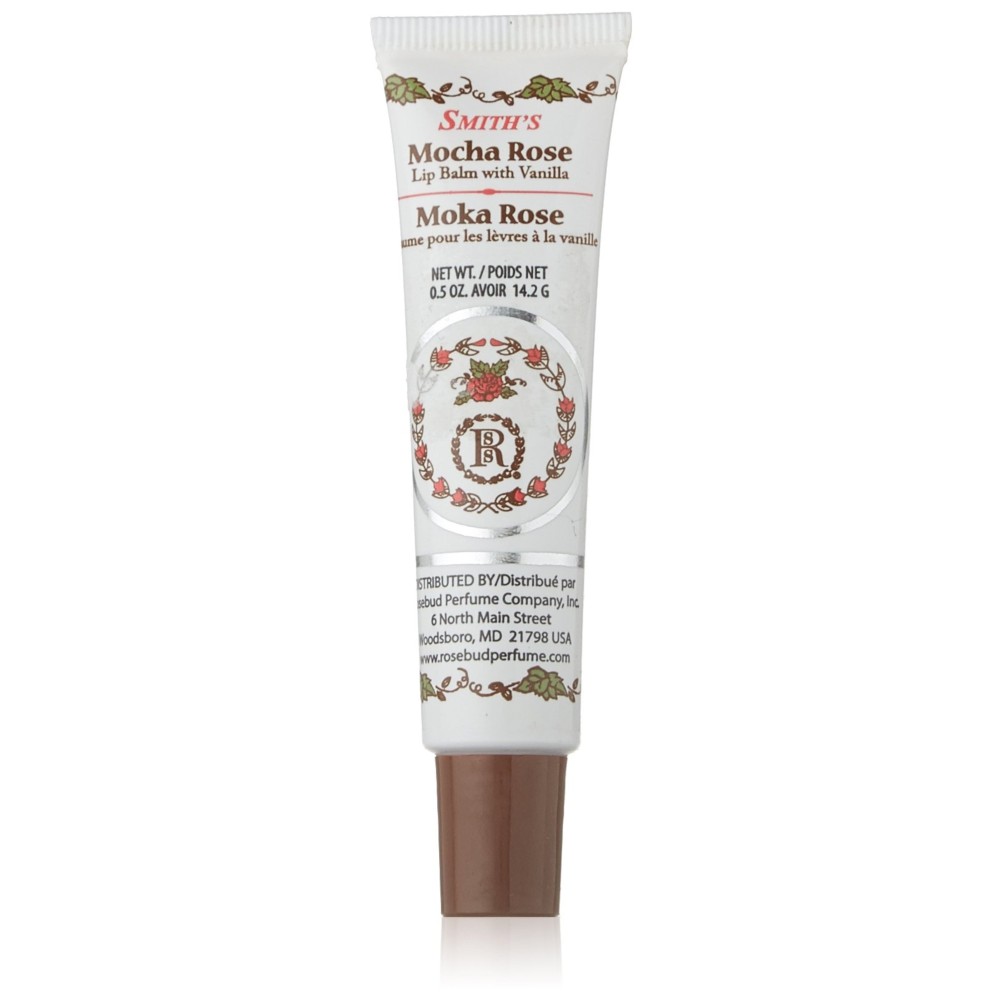 Rosebud Lip Balm Tube, Mocha Rose, .5 Ounce