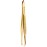 Mundial Straight Tip Gold Tweezers, Stainless Steel, Textured Handle for Precision Hair Removal, Splinter Removal and Eyebrow Shaping