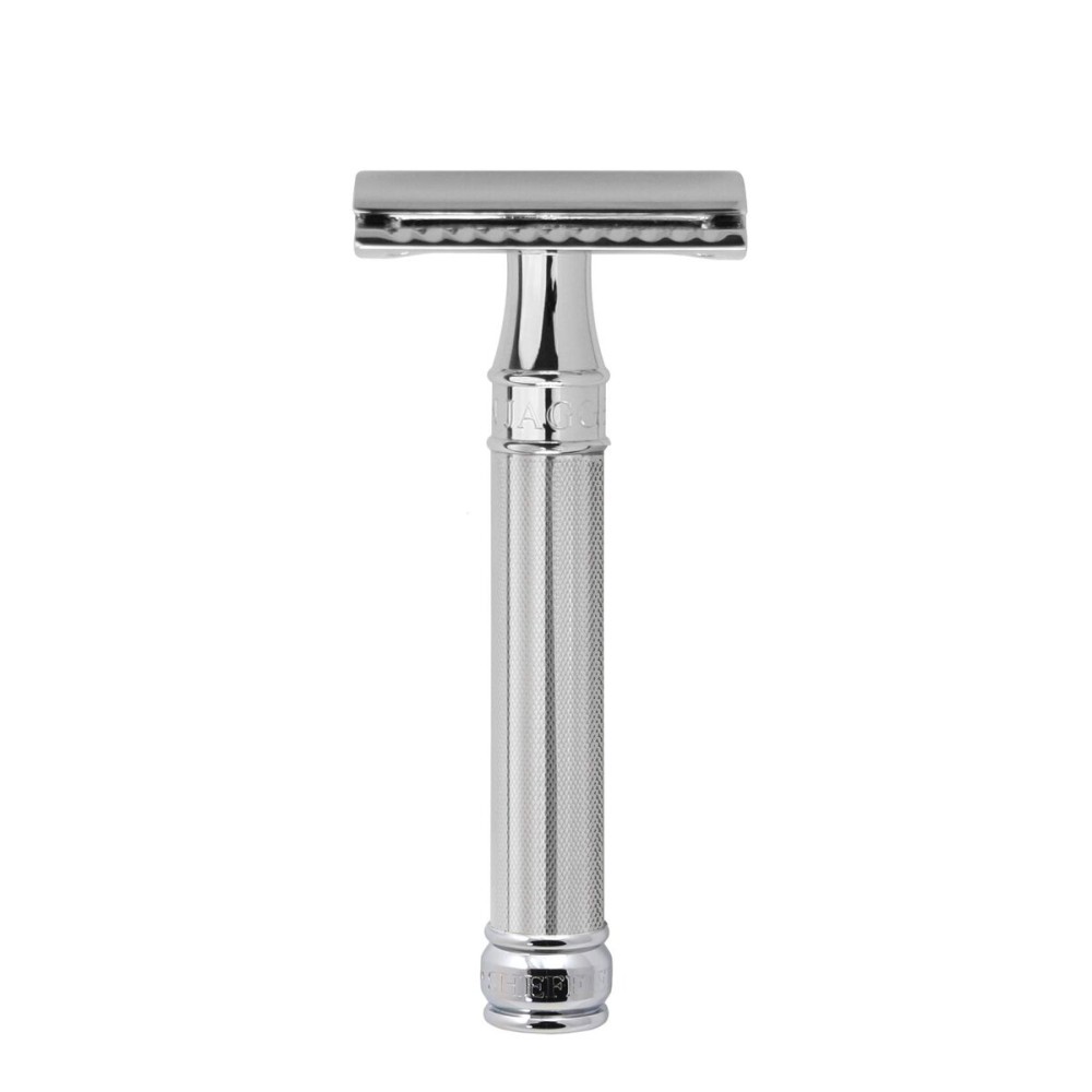 Edwin Jagger Double Edge Safety Razor With Long Handle (Blue) (Barley) Edwin Jagger Double Edge Safety Razor With Long Handle (Blue) (Barley)