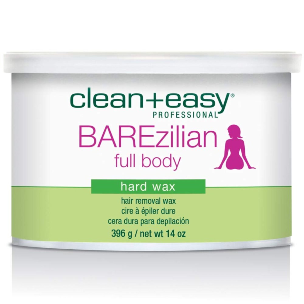 Clean + Easy BAREzilian Hard Wax, Non-Strip Hair Removal Depilatory Wax for Full Body, Bikini Brazilian Waxing, Great for Sensitive Skin - Ideal for Women and Men, 14 oz Clean + Easy BAREzilian Hard Wax, Non-Strip Hair Removal Depilatory Wax for Full Body, Bikini Brazilian Waxing, Great for Sensitive Skin - Ideal for Women and Men, 14 oz