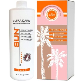 Sun Laboratories By Giesee Ultra Dark Spray Tan Solution 16 oz - Professional Spray Tan, Sun Tanning Lotion, Fake Tan, Airbrush Tanning Machine, Non-Toxic Self Tanner, Spray Tan Kit Sun Laboratories By Giesee Ultra Dark Spray Tan Solution 16 oz - Professional Spray Tan, Sun Tanning Lotion, Fake Tan, Airbrush Tanning Machine, Non-Toxic Self Tanner, Spray Tan Kit