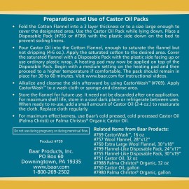 Baar Cotton Flannel Castor Oil Pack